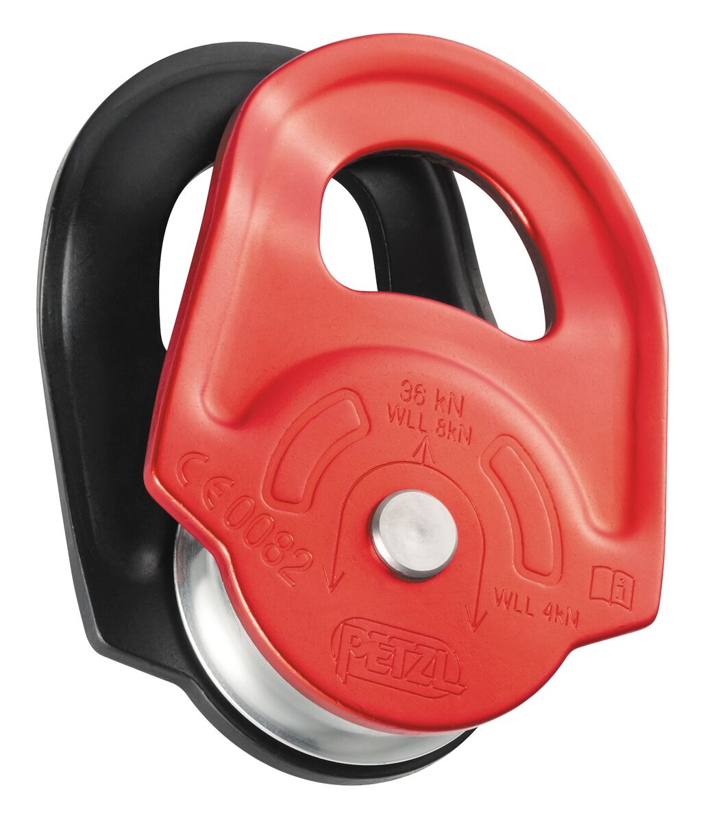 RESCUE High-strength pulley with swinging side plates