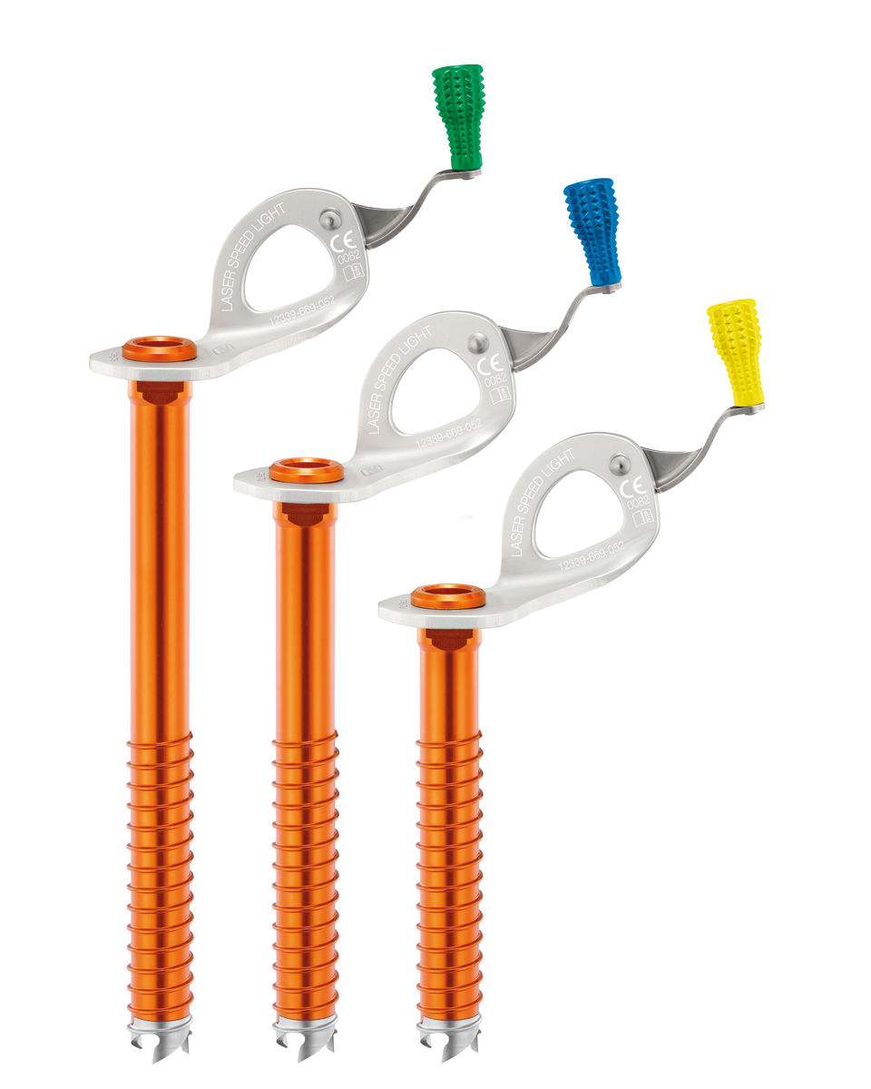 LASER SPEED LIGHT Ultra-lightweight ice screw with integrated crank