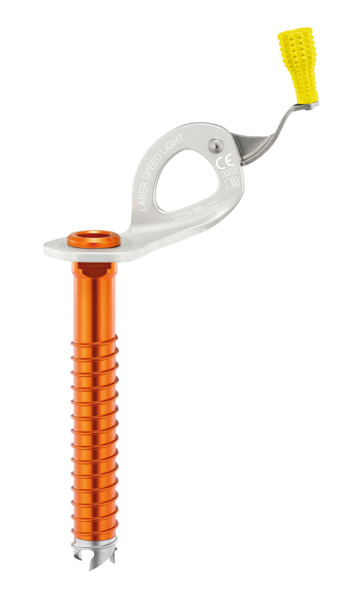 LASER SPEED LIGHT Ultra-lightweight ice screw with integrated crank