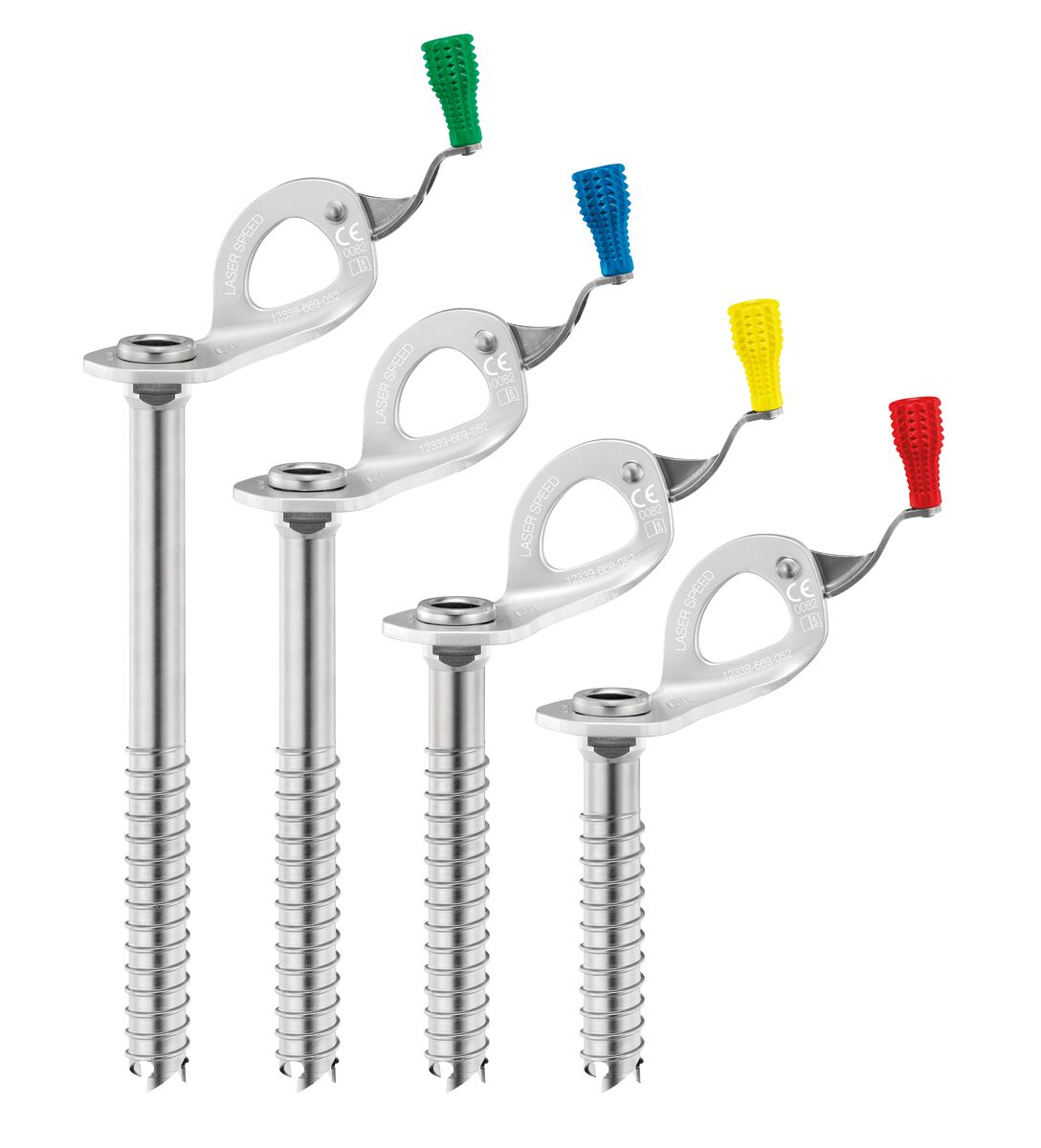 LASER SPEED Ultra-high-performance ice screw with integrated crank