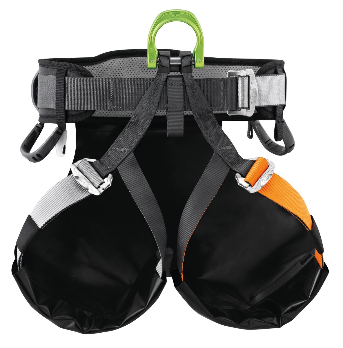 CANYON GUIDE Comfortable, ergonomic harness with integrated protective seat for canyoning