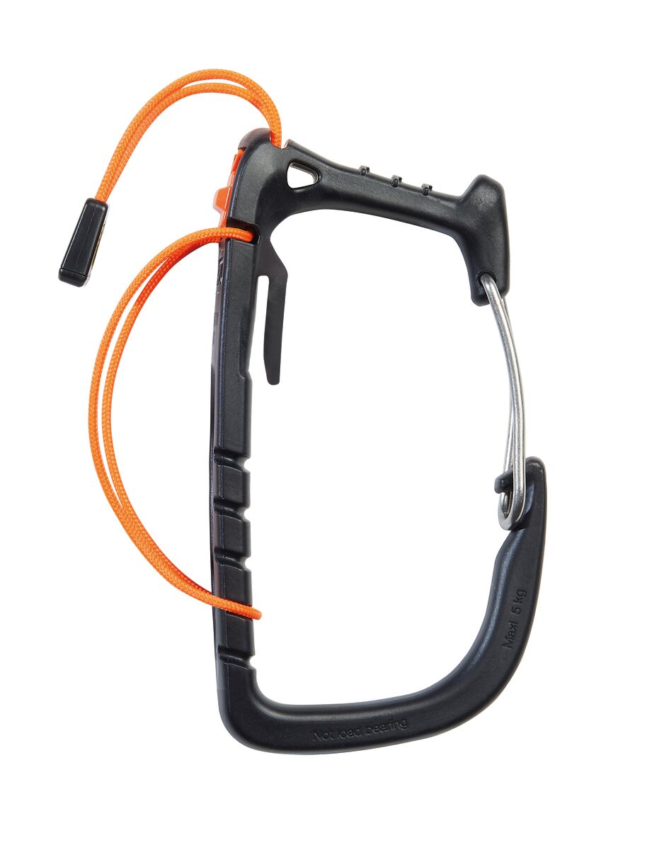 CARITOOL EVO Universal ice screw holder adaptable to any type of harness, for ice climbing or mountaineering.