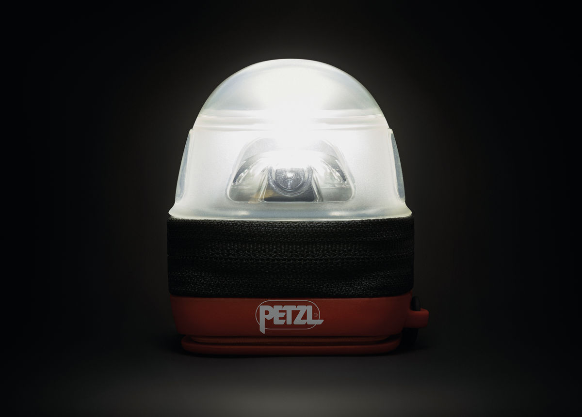 NOCTILIGHT Protective carrying case for Petzl’s compact headlamps that diffuses light into lantern mode