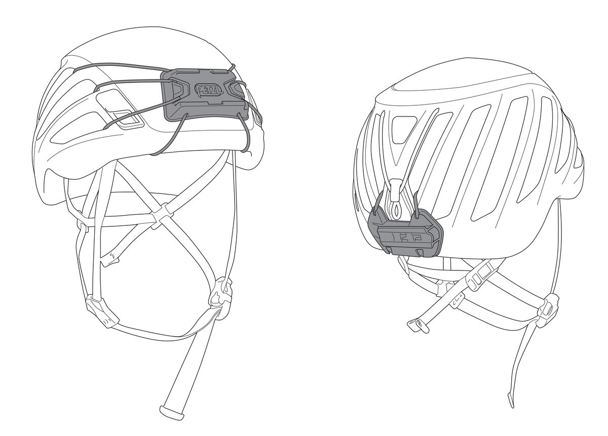 DUO® HELMET ADAPT Accessory for mounting a DUO headlamp on a Petzl helmet