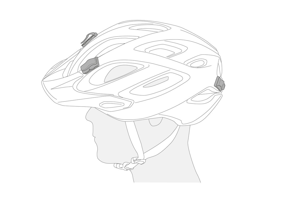 UNI ADAPT Adhesive clip for mounting a Petzl headlamp on a variety of helmet types (pack of 4)