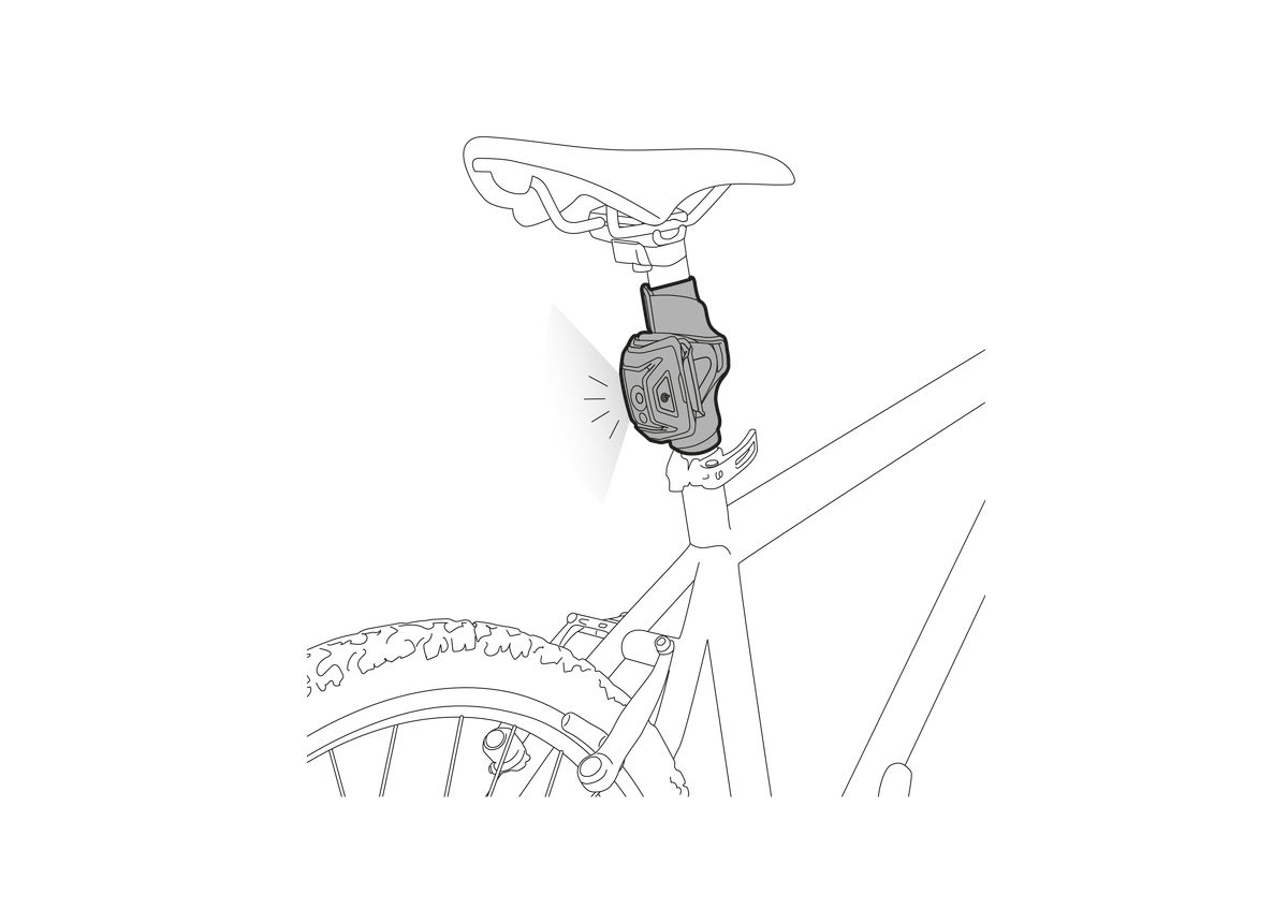 BIKE ADAPT 2 Mounting plate for fixing a Petzl headlamp to bicycle handlebars or seat post