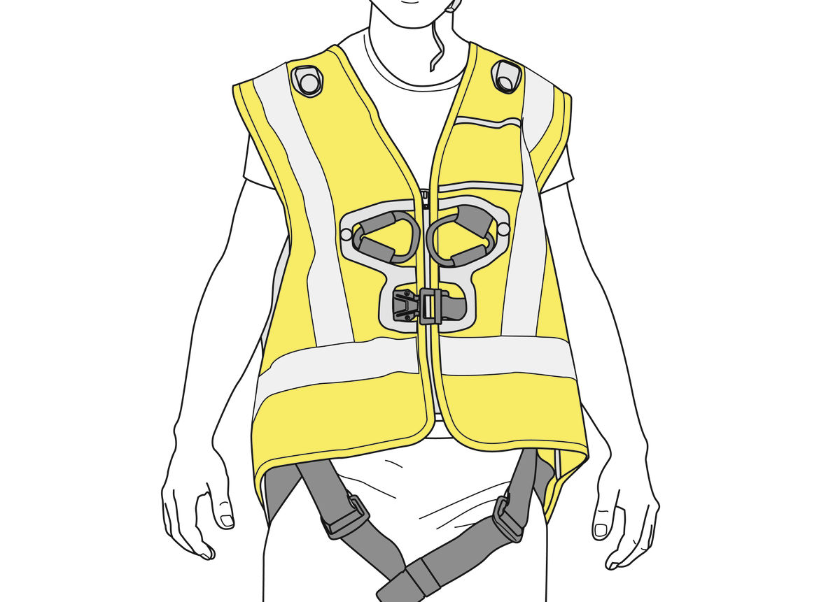 HI-VIZ vest for NEWTON harnesses High visibility vest for NEWTON harnesses