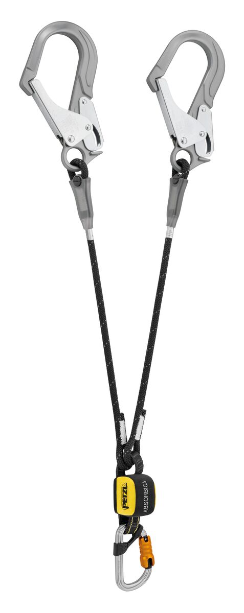 ABSORBICA®-Y MGO International Version Double lanyard with integrated energy absorber and MGO connectors