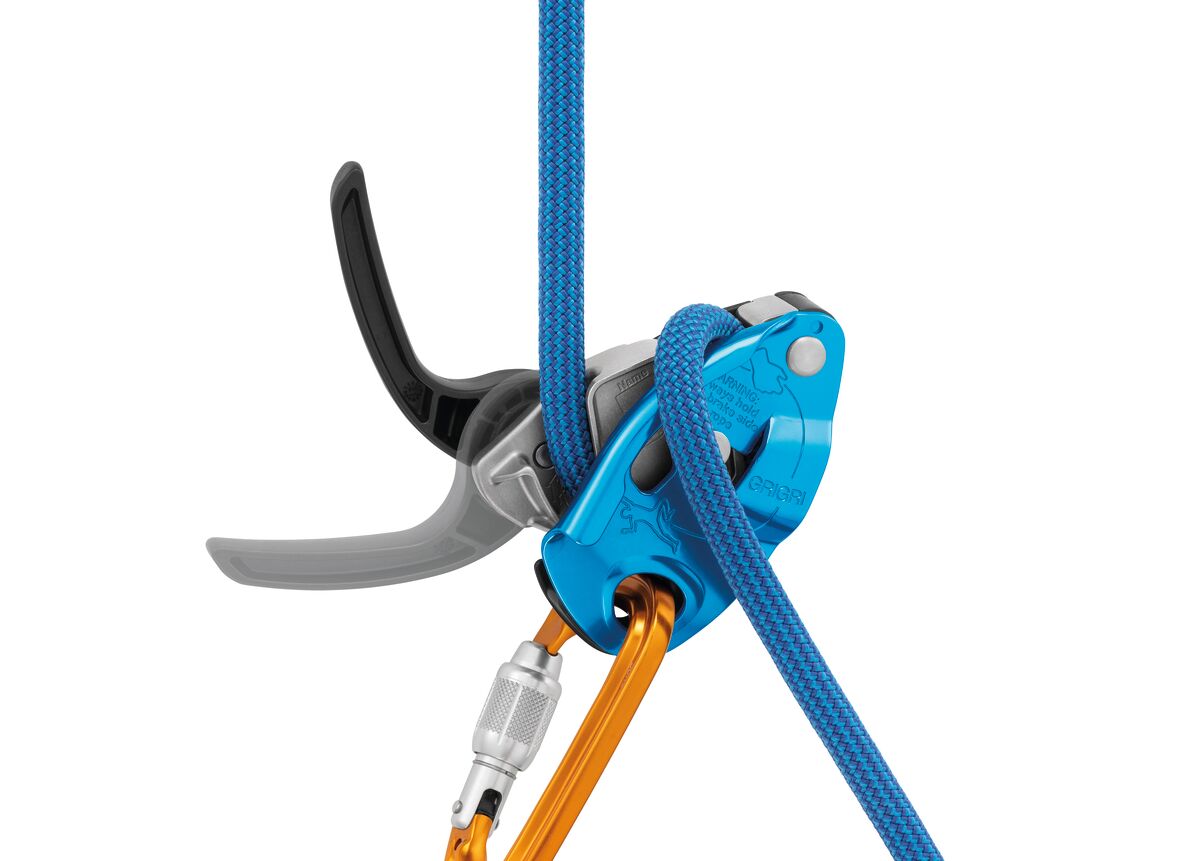 GRIGRI® Compact and versatile belay device with cam-assisted blocking for lead and top rope climbing