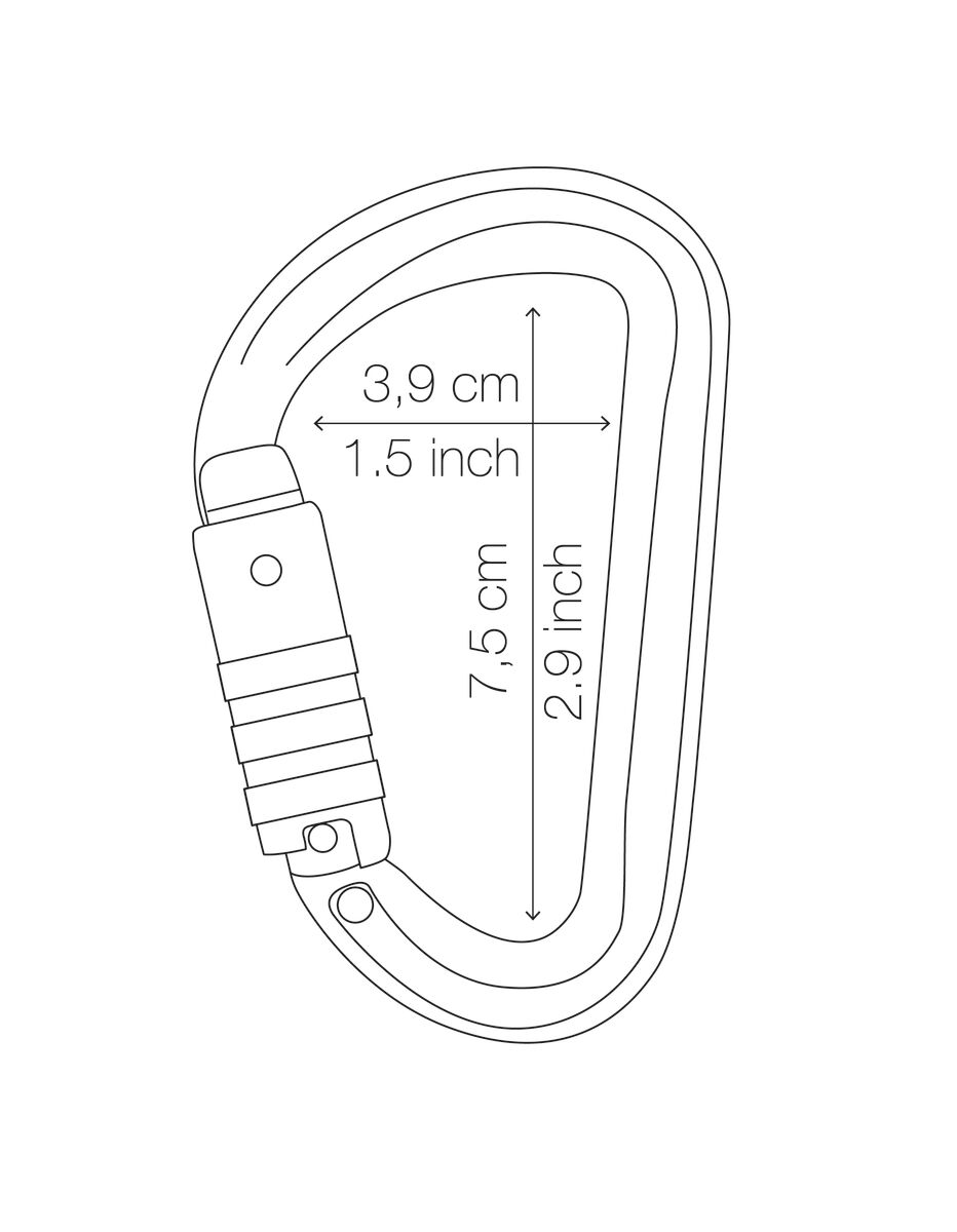 Sm'D Ultra-light asymmetric carabiner