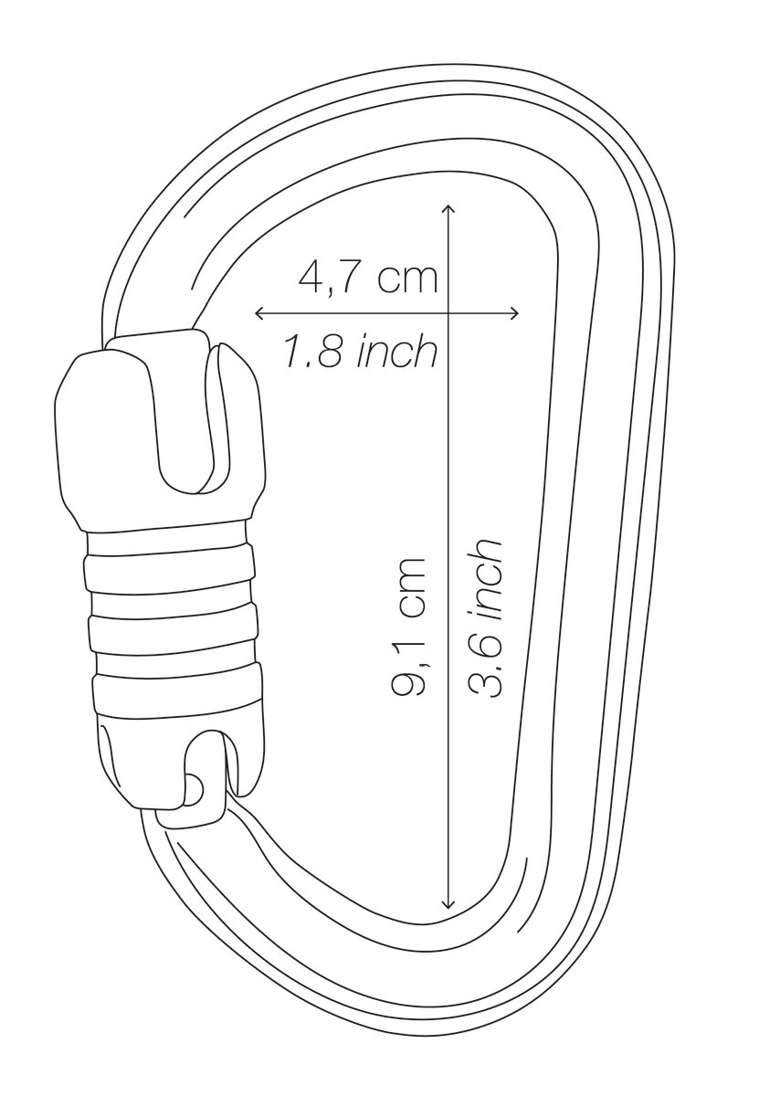 Bm'D Lightweight asymmetrical high-strength carabiner
