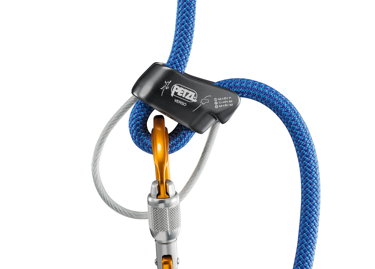 VERSO Compact, lightweight belay/rappel device, for use with one or two rope strands and for rappelling 4 VERSO Compact, lightweight belay/rappel device, for use with one or two rope strands and for rappelling