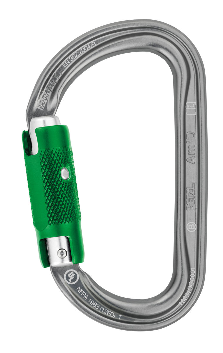 Am’D PIN-LOCK Asymmetrical aluminum carabiner, unlocks with a tool