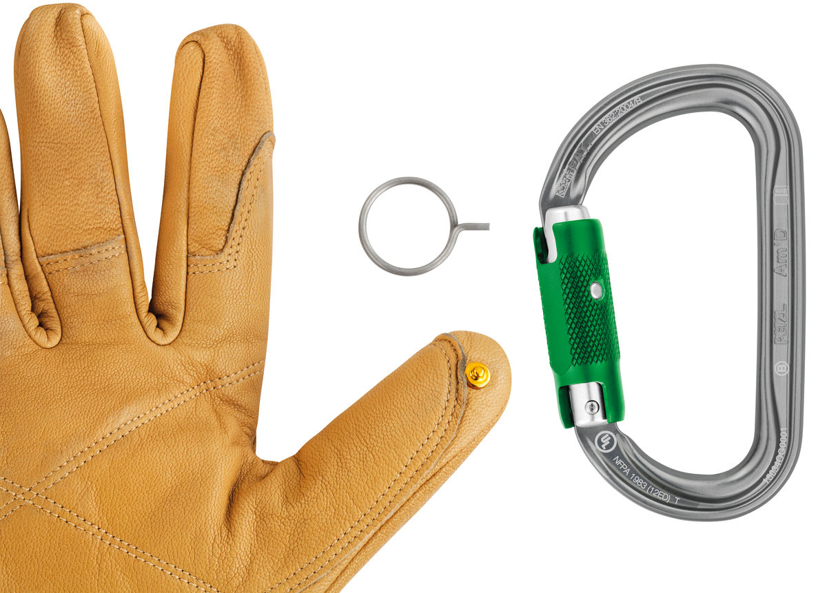 Am’D PIN-LOCK Asymmetrical aluminum carabiner, unlocks with a tool