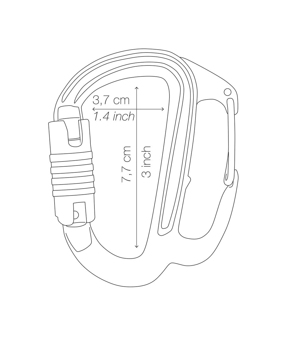 FREINO Z Carabiner with friction spur for descenders