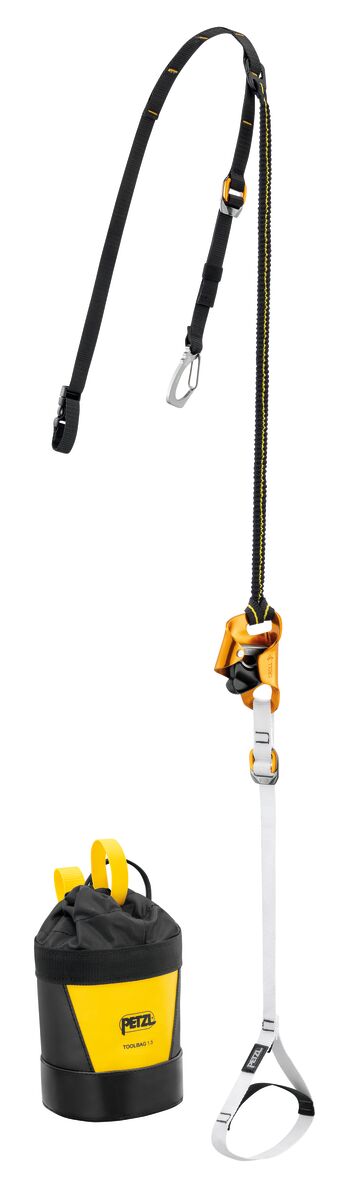 KNEE ASCENT LOOP Knee ascender assembly with foot loop to facilitate ascents on a single rope, for tree care