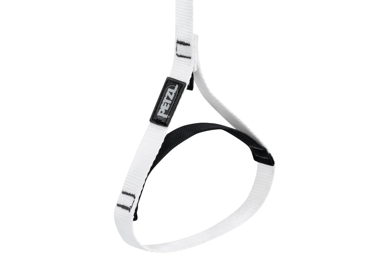 KNEE ASCENT LOOP Knee ascender assembly with foot loop to facilitate ascents on a single rope, for tree care