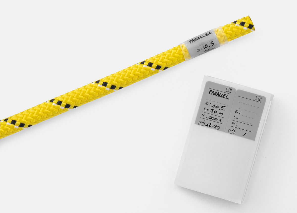 Rope end identification kit Identification kit for the ends of professional ropes