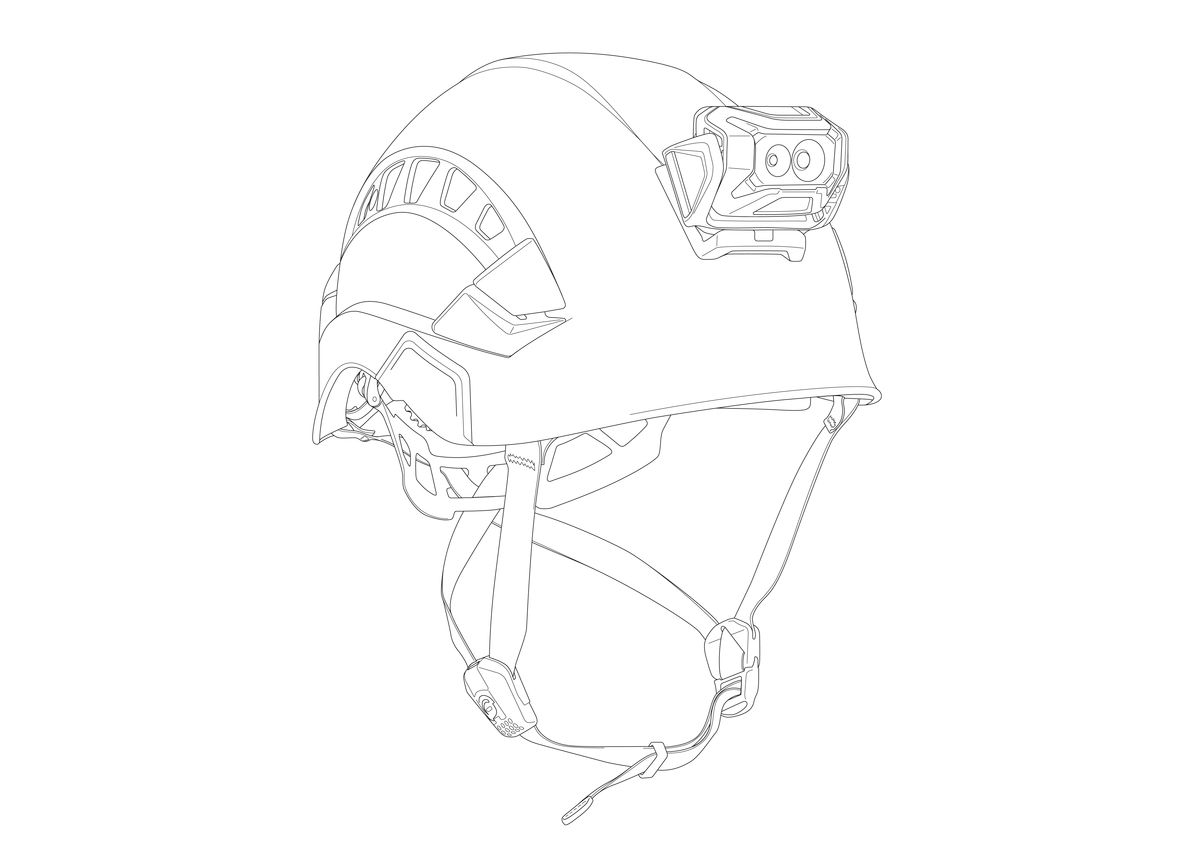 SLOT ADAPT Plate for mounting a headlamp on a Petzl helmet