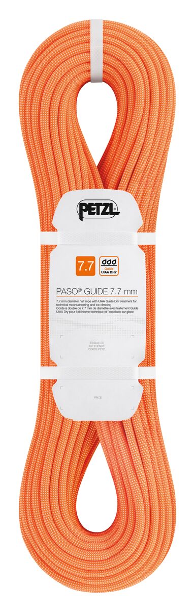 PASO® GUIDE 7.7 mm 7.7 mm diameter half rope with UIAA Guide Dry treatment for technical mountaineering and ice climbing