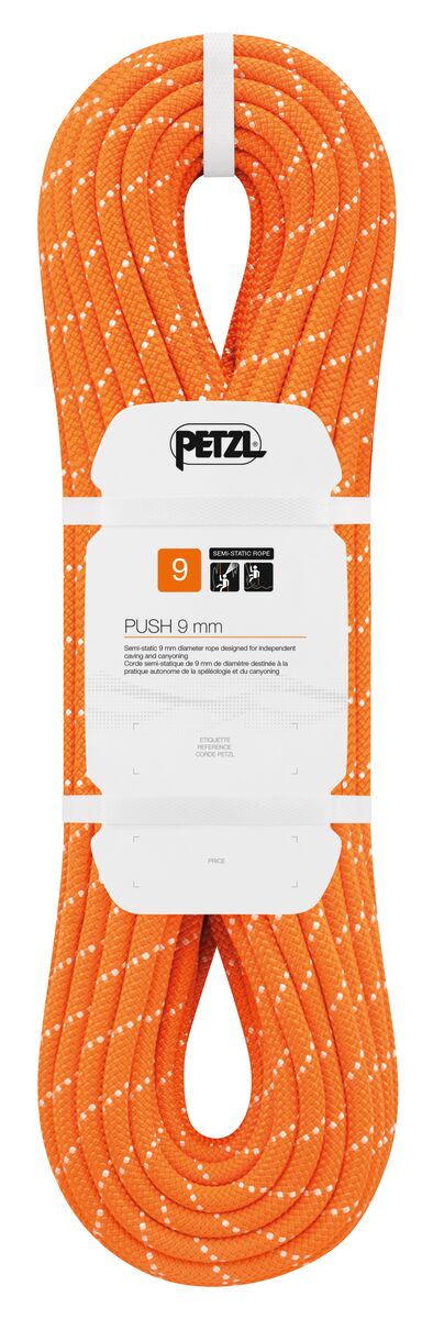 PUSH 9 mm 9 mm low stretch kernmantle rope for canyoning and caving